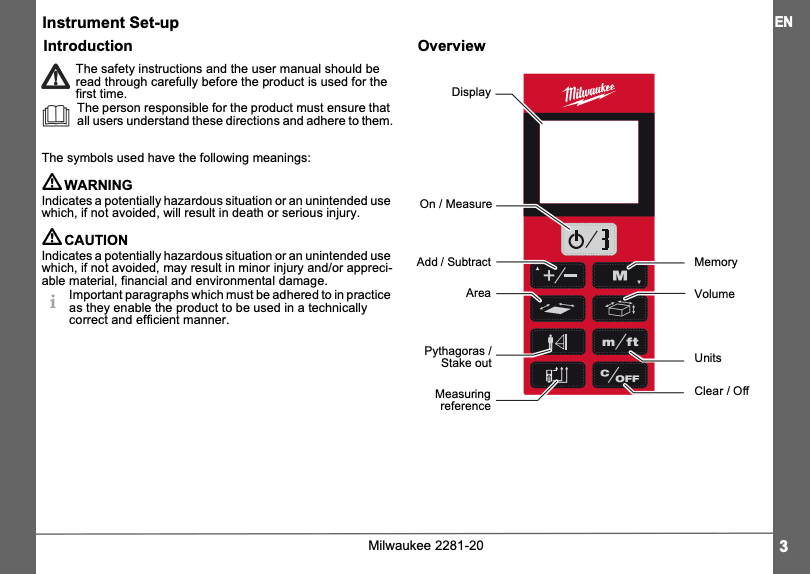 Milwaukee Tool 使用 Arial 於安全指引與技術文件,持內文的高可讀性