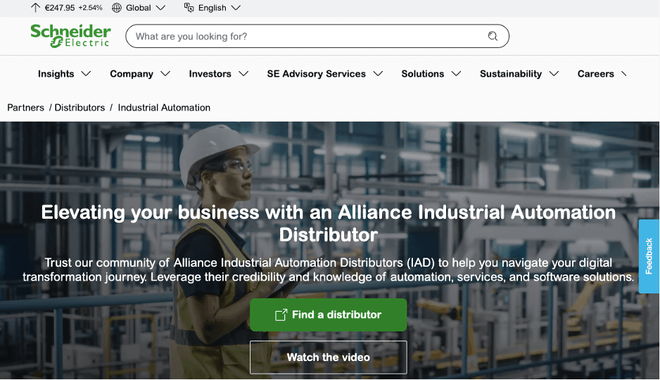 Schneider Electric 採用 Arial Rounded 作為品牌網頁字體